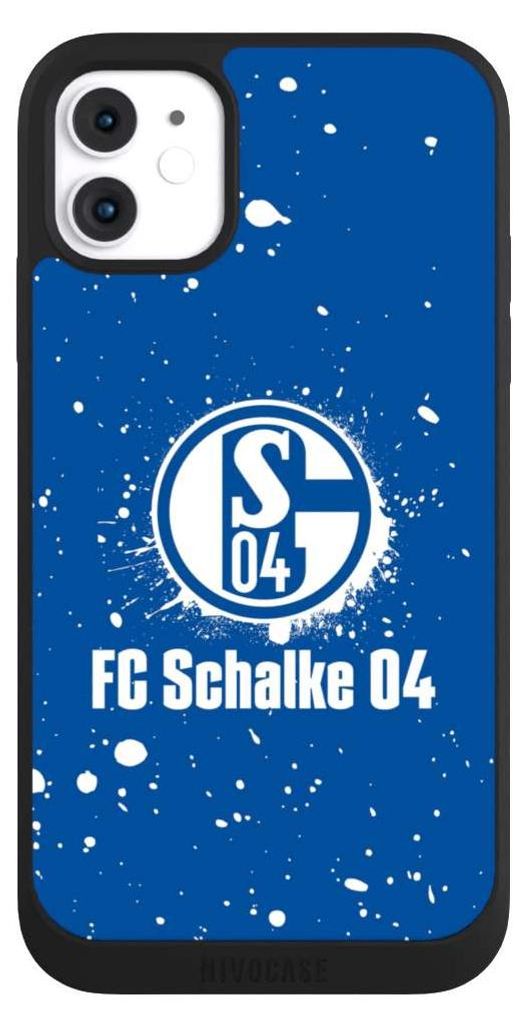 NIVOCASE Handyhülle für Apple iPhone 11 Hülle NIVOpure Case Schwarz FC Schalke 04 Logo S04