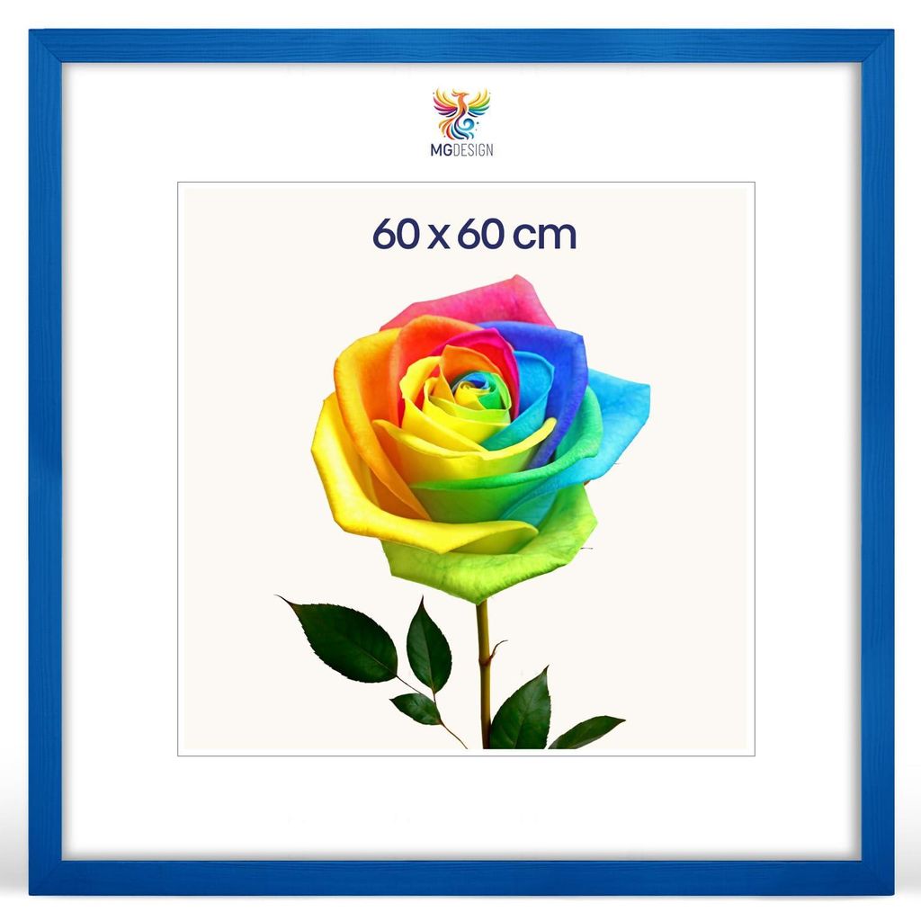 MG Design Bilderrahmen 60 x 60 cm - Posterrahmen mit Blau Produktbild 