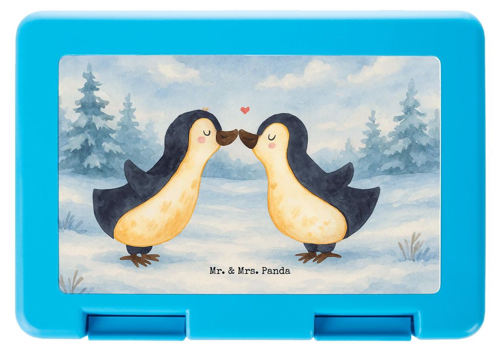 Mr. & Mrs. Panda Bento Box Pinguin Liebe Design - Weiß - Geschenk, Liebesspruch, Butterbrotdose, Vertraut, Bentobox, Freundin, Hochzeitstag, Lunch...