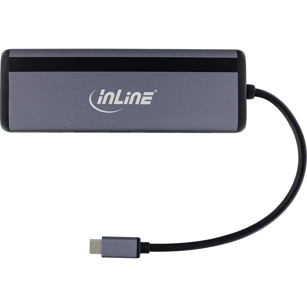 Multihub USB-C 8-en-1 InLine 33278B avec HDMI DP et MST 100W