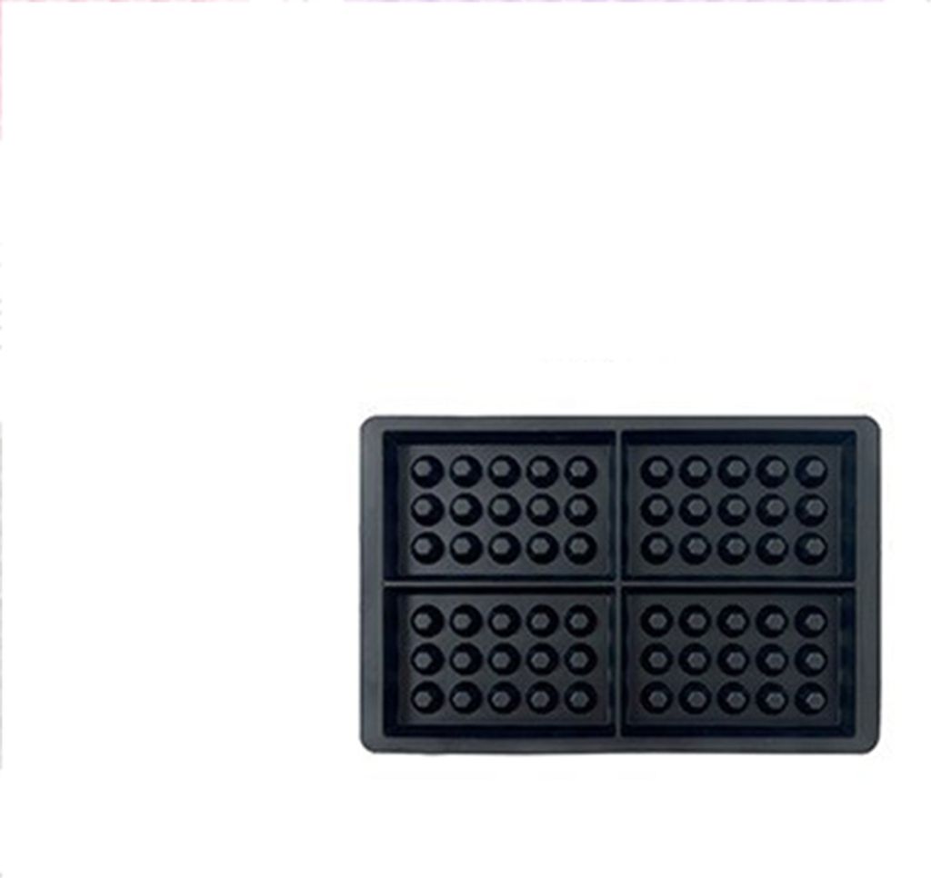 INF Quadratische schwarze Silikon-Waffelform - Einfaches Backen zu Hause