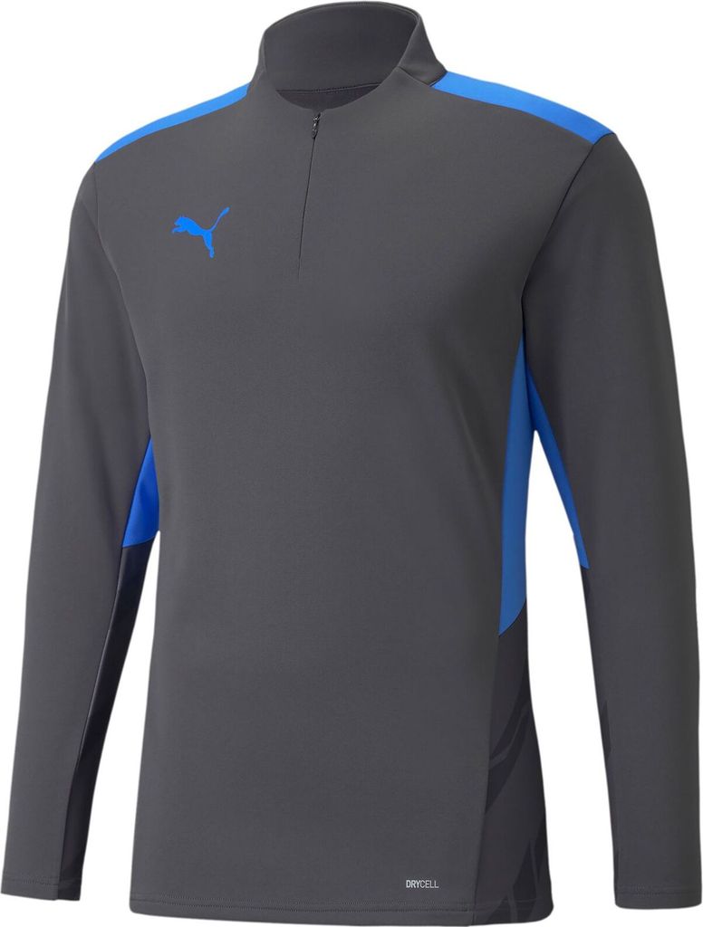 Puma Quarter-Zip Fußballshirt Herren schwarz blau Gr S