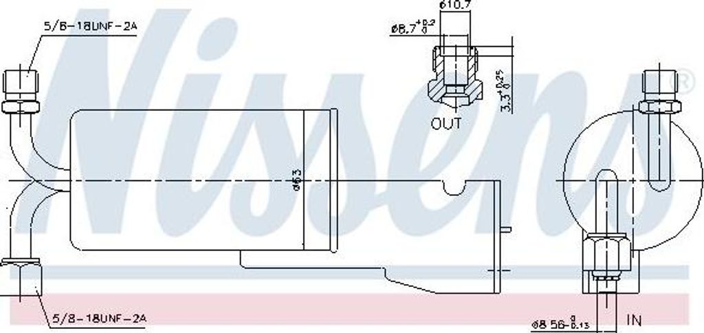 NISSENS 95120 Trockner, Klimaanlage OE 4596172 kompatibel mit Cirrus, Sebring, Stratus