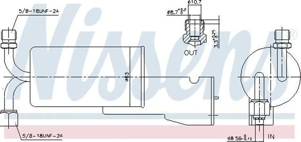 Sécheur clim Nissens 95120 haute performance pour Stratus et Sebring V6
