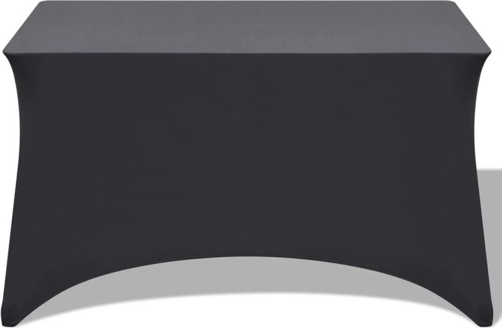 vidaXL Stretch-Tischhusse 2 Stk. 120 x 60,5 x 74 cm Anthrazit
