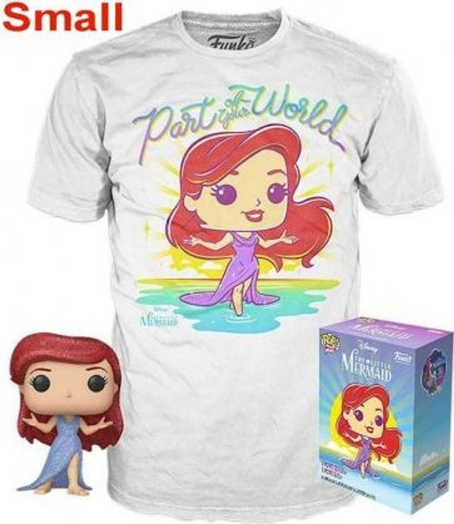 FUNKO POP! - Disney - The Little Mermaid Ariel #564 Special Edition Diamond Edition mit Tee Größe S