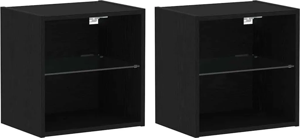 Crea Atmosfera con le Mensole LED vidaXL Nere - Set da 2 Pezzi