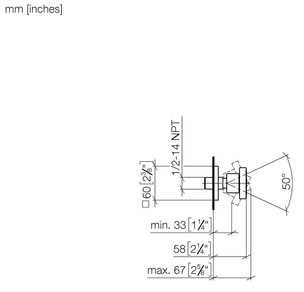 Dornbracht Seitenbrause ohne Mengenregulierung, flowReduce, 28518782-27