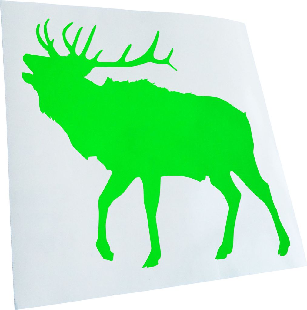 hauptsachebeklebt Kiwistar - Autoaufkleber - Hirsch Rentier REH Heckscheibe - Aufkleber für Auto Kfz Fahrrad, LKW, Truck Mofa