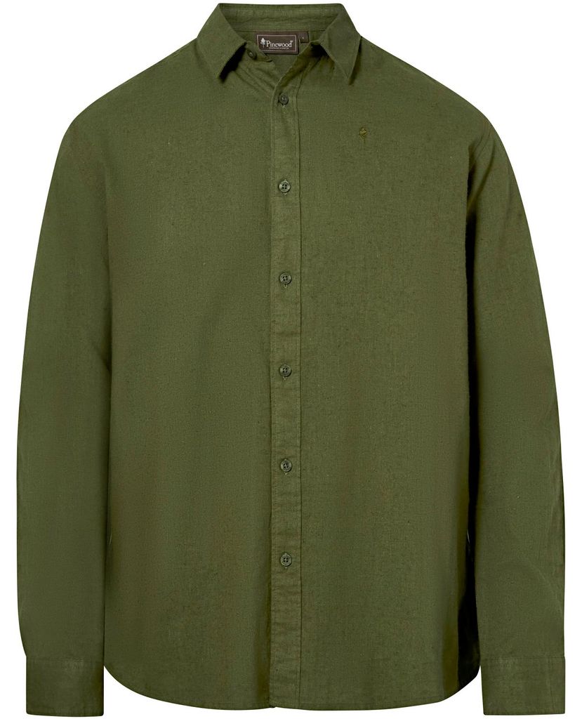 Pinewood 5372 Värnamo InsectSafe Herren Hanf Hemd Pine Green (759) L