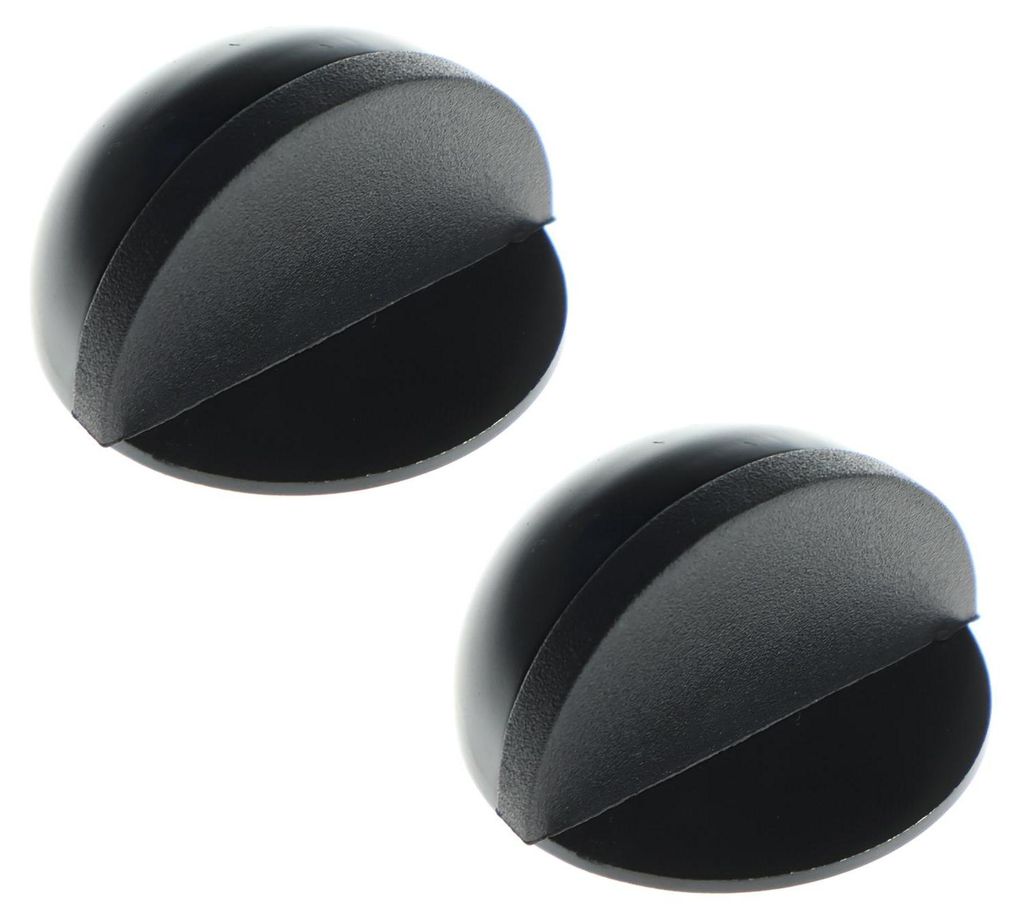 Hotop Selbstklebender Türstopper für den Boden, oval, Edelstahl, halbmondförmig, poliert, mit Klebstoff für Hartböden und Glastüren (Schwarz,...