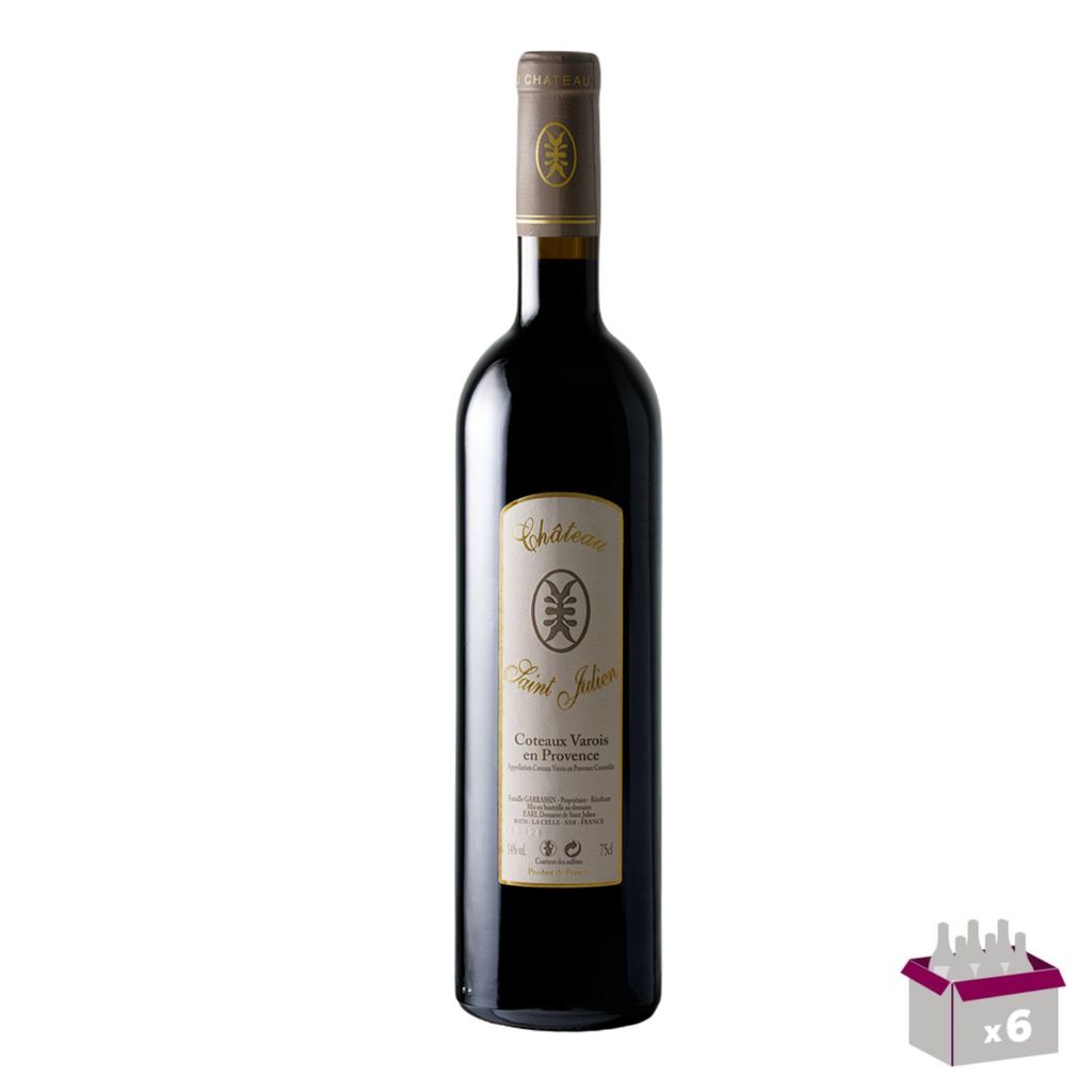 Lot de 6 Chteau Saint-Julien Rouge 2022 Ð lev en fts de chne Ð 14¡ - 6x75cL