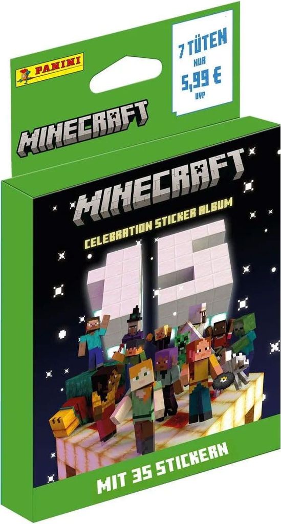 Minecraft Collection d'autocollants Eco-Blister Célébration Image du produit 