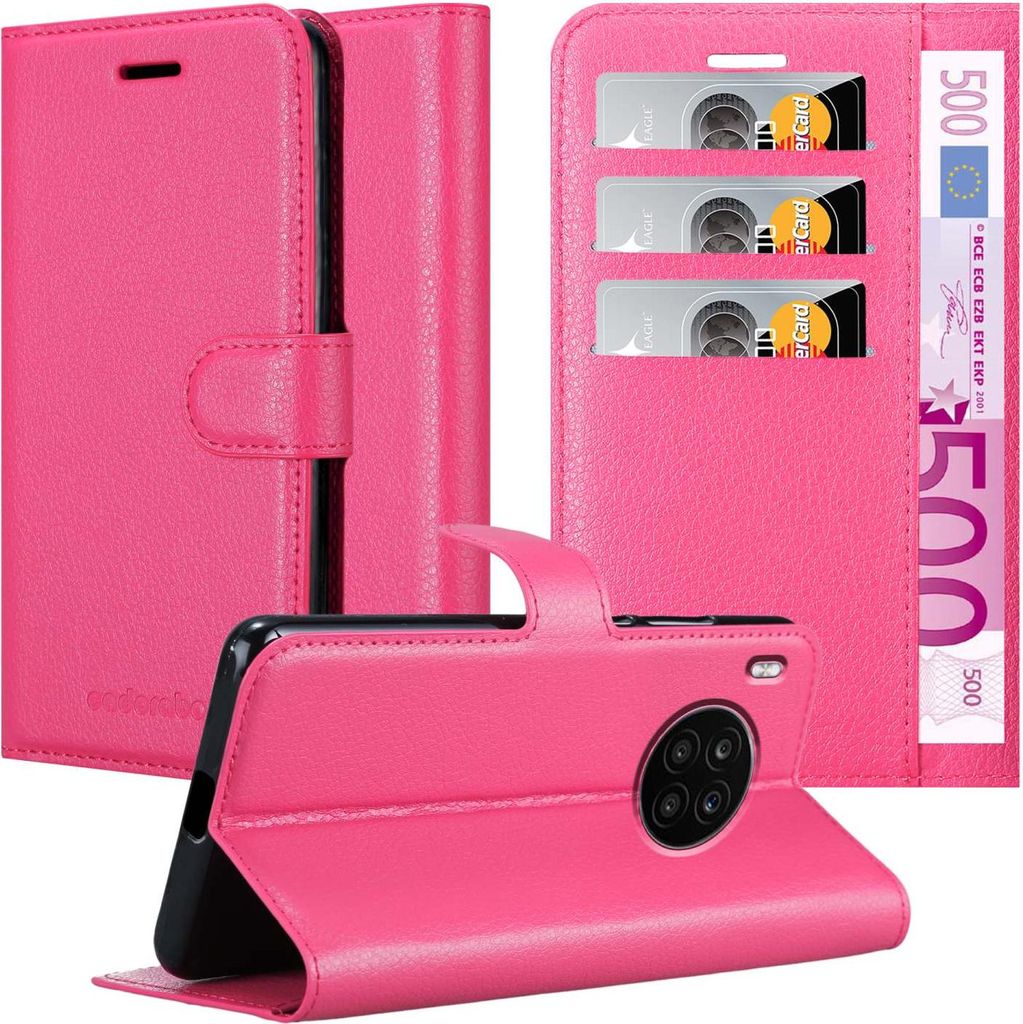 Cadorabo Hülle für Honor 50 LITE Schutz Hülle in Pink Handyhülle Etui Case Cover Magnetverschluss