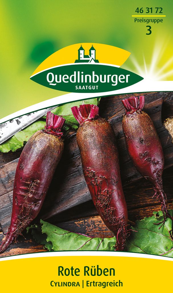 Quedlinburger Saatgut - Rote Rübe Cylindra - Samen - 463172 Produktbild 