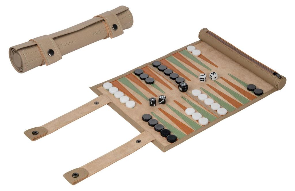 Philos Backgammon Reisekoffer Rollbares Spielbrett Produktbild 
