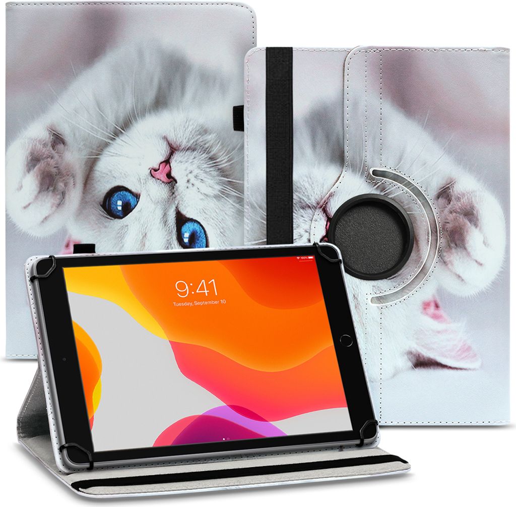 Tablet Hülle für Pritom M10 10,1 Zoll Tasche Schutzhülle Case Cover 360 DrehbarFarben:Motiv 9