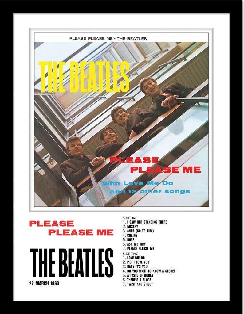 The Beatles - Eingerahmter Druck "Please Please Me" PM10357 (40 cm x 30 cm) (Bunt)