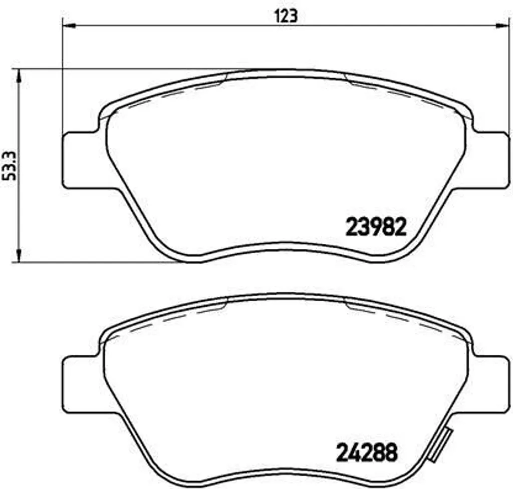 Brembo P 59 051X Plaquettes de Frein Xtra pour Opel Corsa D et Doblo