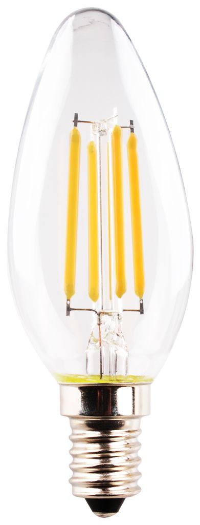 Casaya LED Filament Kerze 5W = 40W E14 klar 470lm warmweiß 2700K 3-Stufen dimmbar