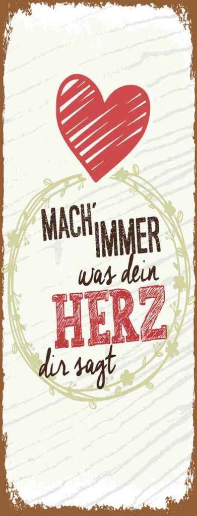 vianmo Holzschild 27x10 cm Mach immer was dein Herz dir sagt Spruch Zitat