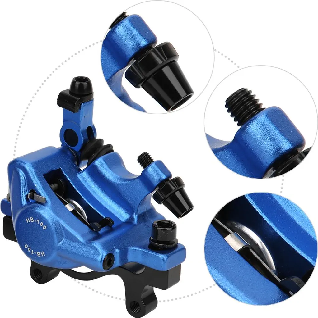 Kit frein à disque hydraulique VTT HB-100 en alliage d'aluminium bleu - 5