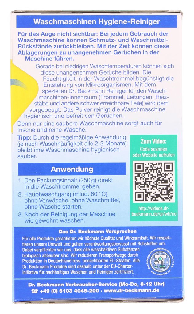 Dr. Beckmann Waschmaschinen Hygiene Reiniger 250g - Saubere Produktbild 14