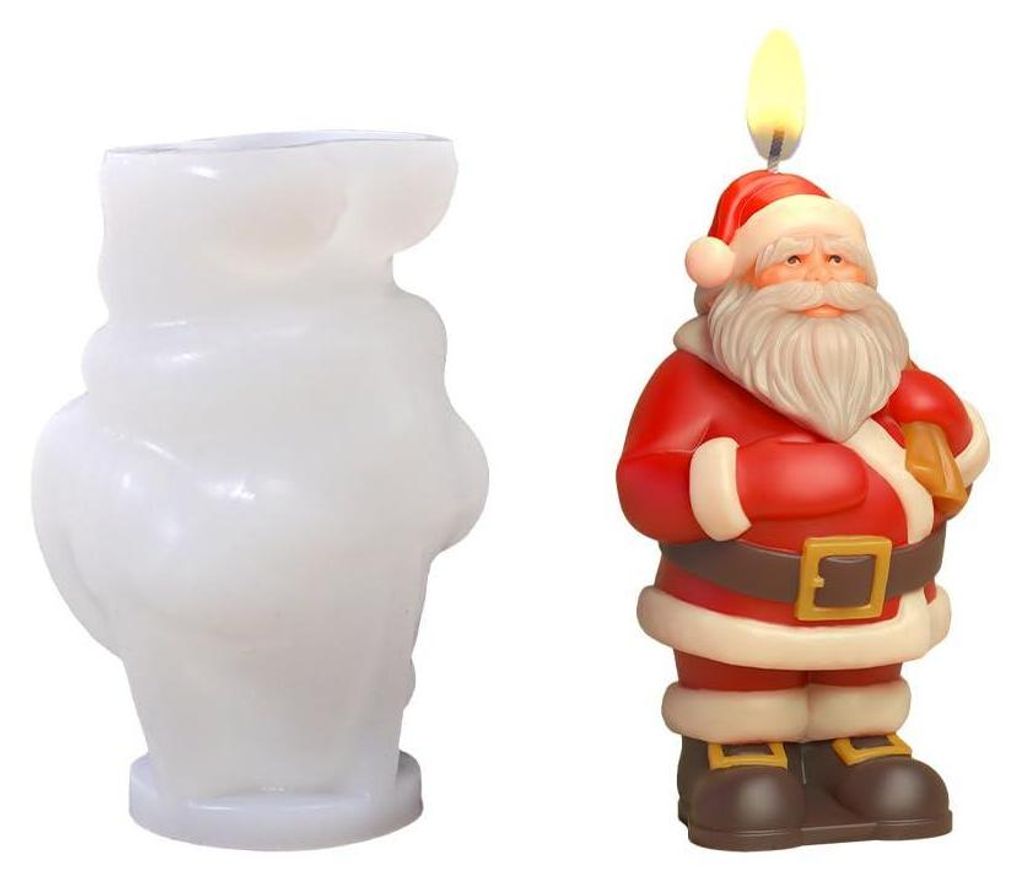 3D silikónové formy na sviečky Father Christmas, vianočné Obrázok produktu 