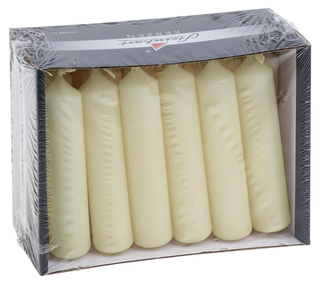 Pyramidenkerzen Champagner 95 x Ø 20 mm, 18 Stück Produktbild 