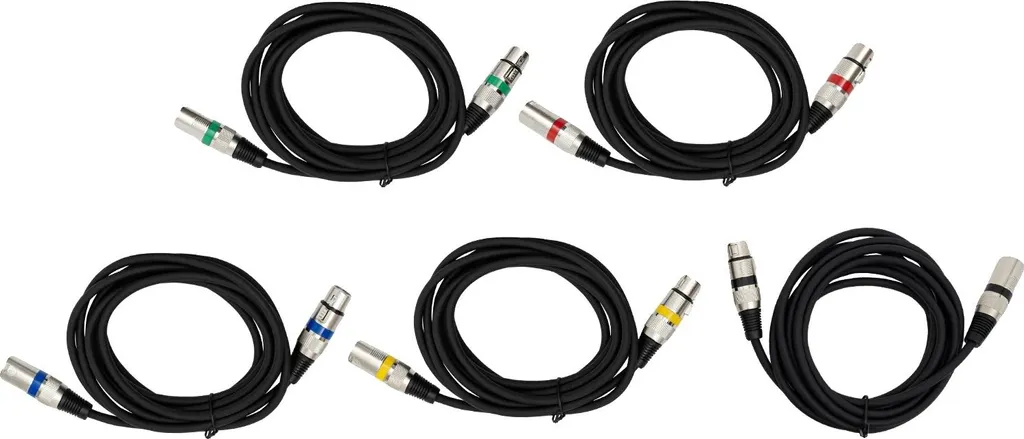 Cordon DMX 5m blindé haute fidélité pour matériel de scène et studio