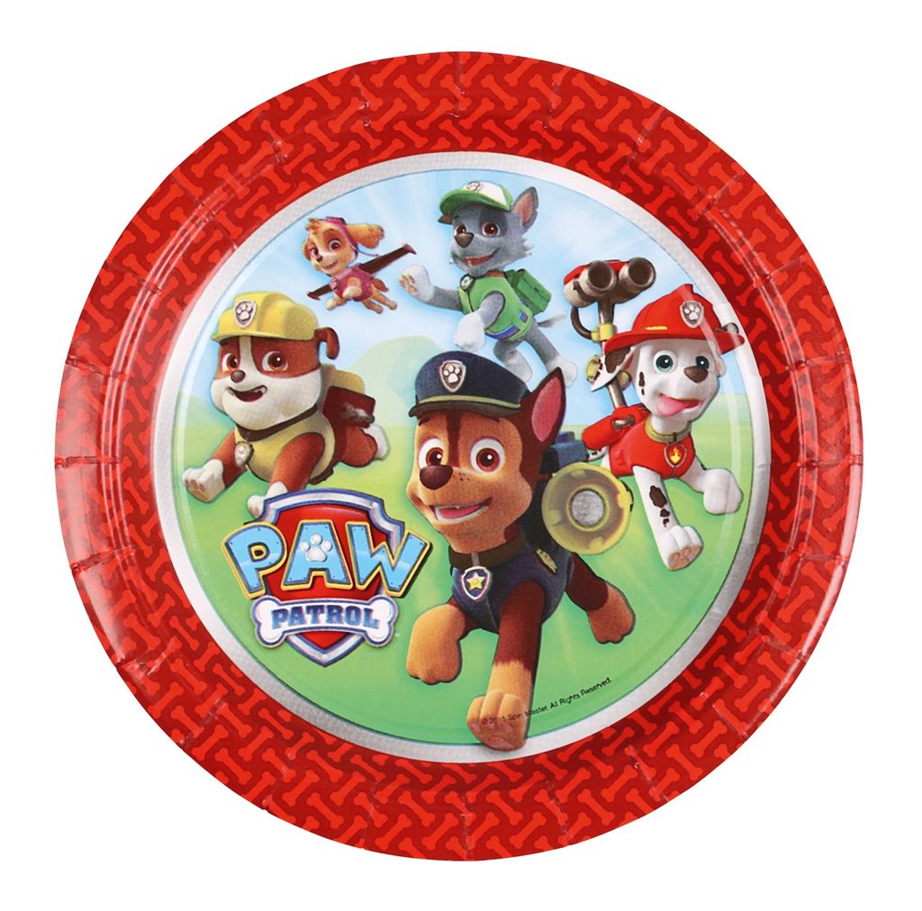 Paw Patrol Pappteller Party-Teller 8 Stück bunt