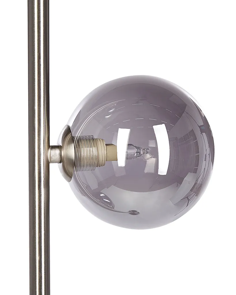 Lampadaire anti-éblouissement 3 globes fumés pour éclairage doux salon