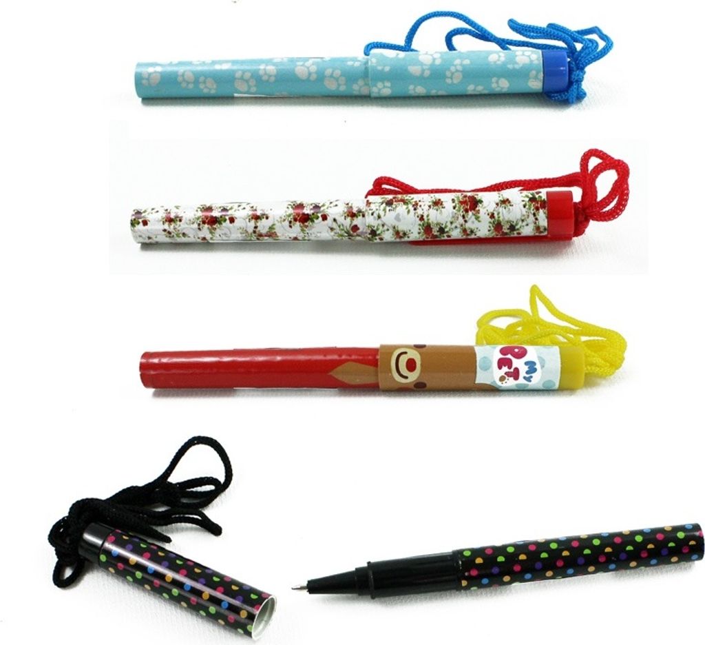 Kinder Kugelschreiber mit Halsband, 1 Stück