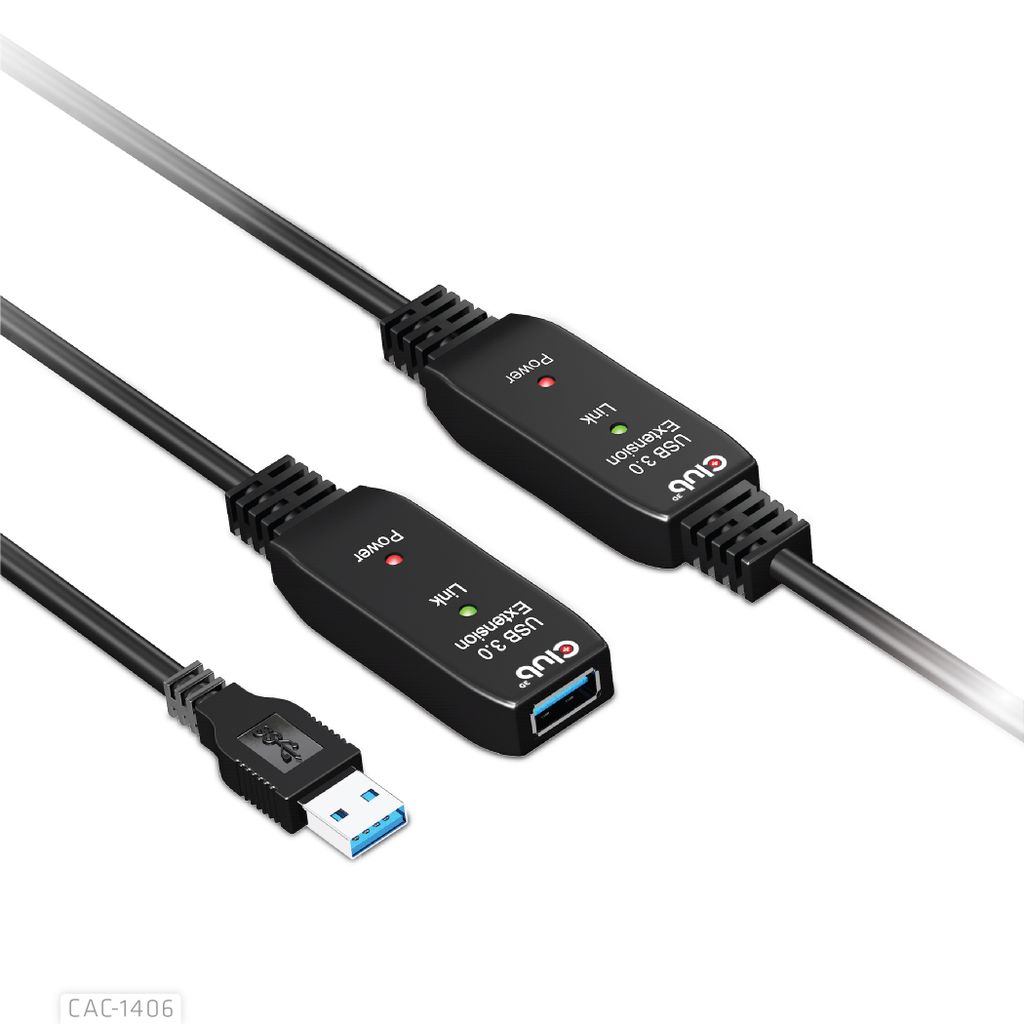 Club3d CLUB3D USB 3.2 Gen1 Aktiv Repeater Kabel 15m/ 49.2 ft M/F 28AWG