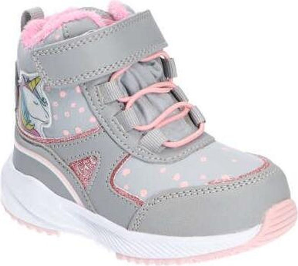Kinder Winterstiefel Softshell wasserdicht warm gefüttert mit Klettverschluss rutschfest & leicht | American Club Rl9322 Grau 26