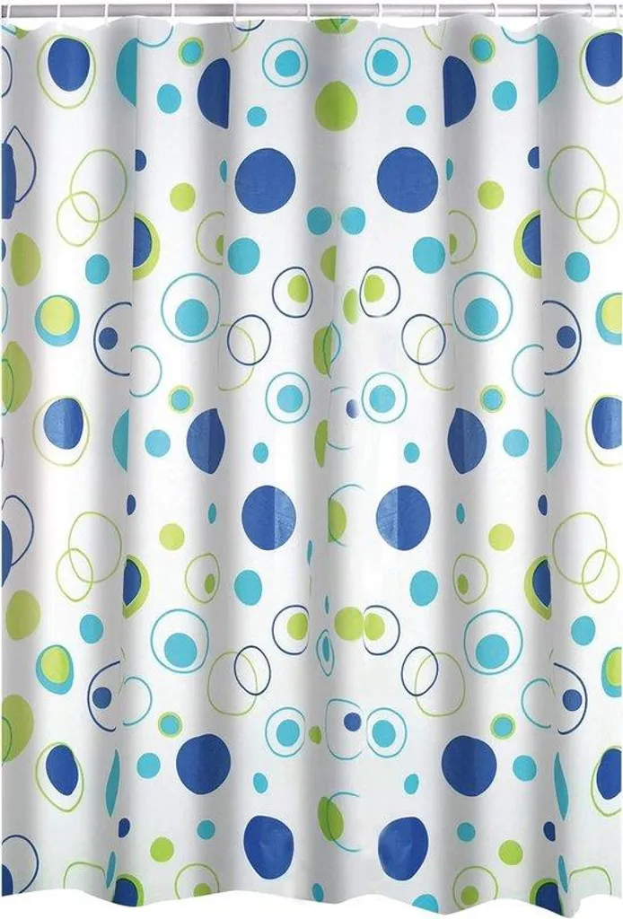 Rideau de douche imperméable blanc avec bords renforcés 180x200 cm