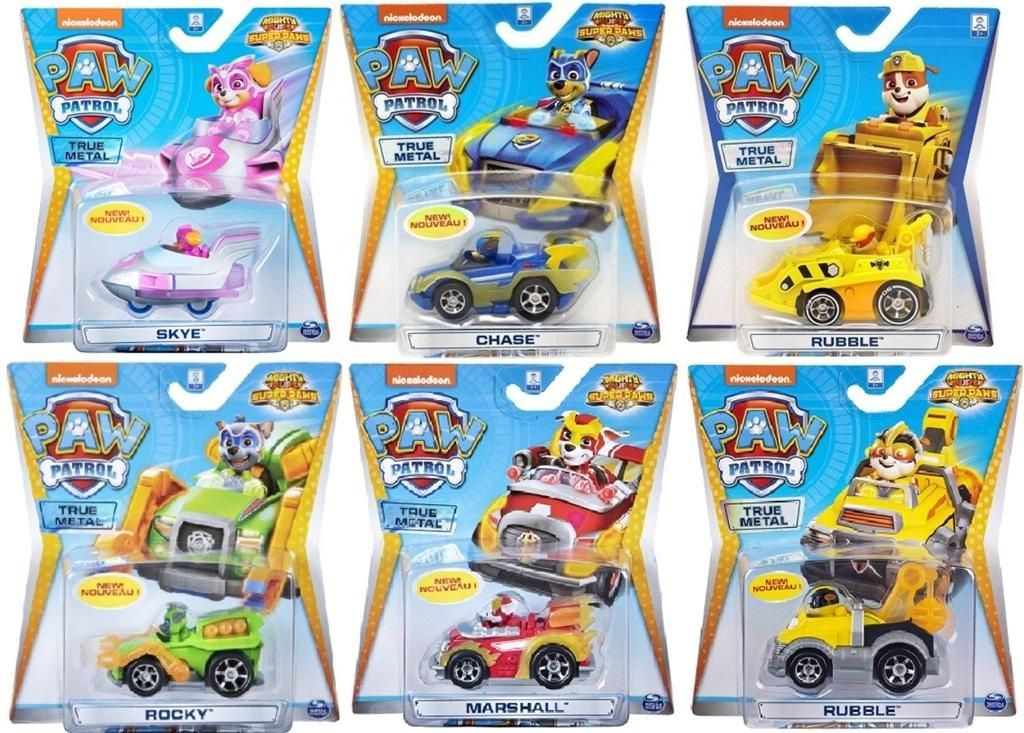 Paw Patrol Prawdziwe Metalowe Pojazdy Samochody Iskra Zdjęcie produktu 