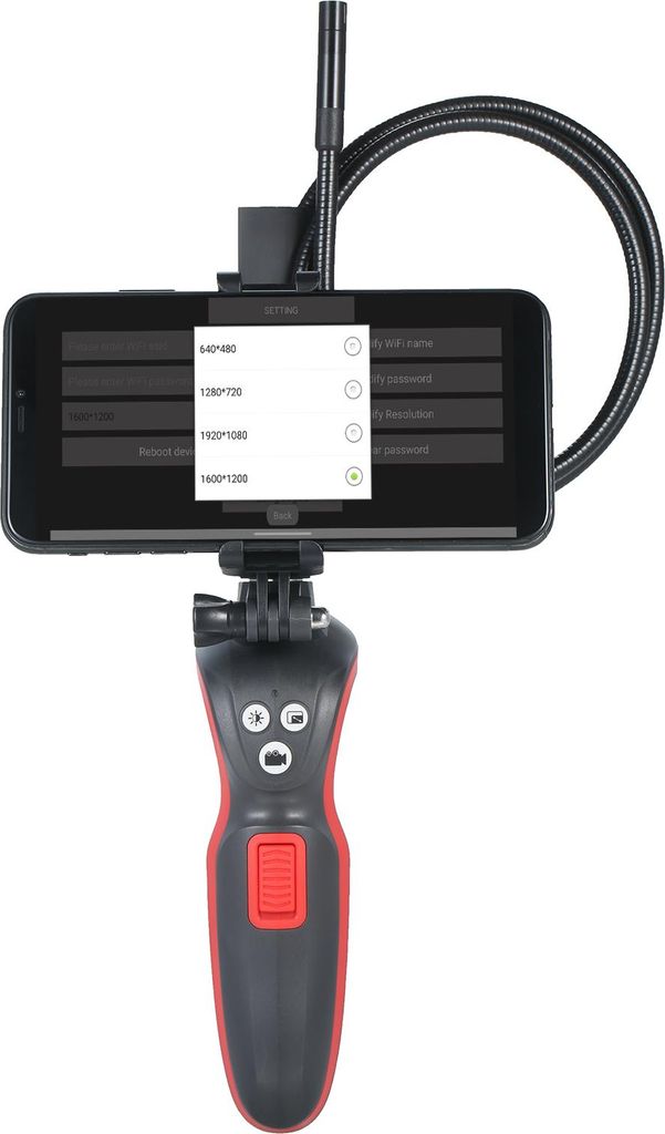 WiFi-Industrieendoskop 1080P HD Digitalendoskop IP67 wasserdichte Videoinspektionskamera 2,78 Fuß halbstarre Schlangen-Kamera mit Licht für