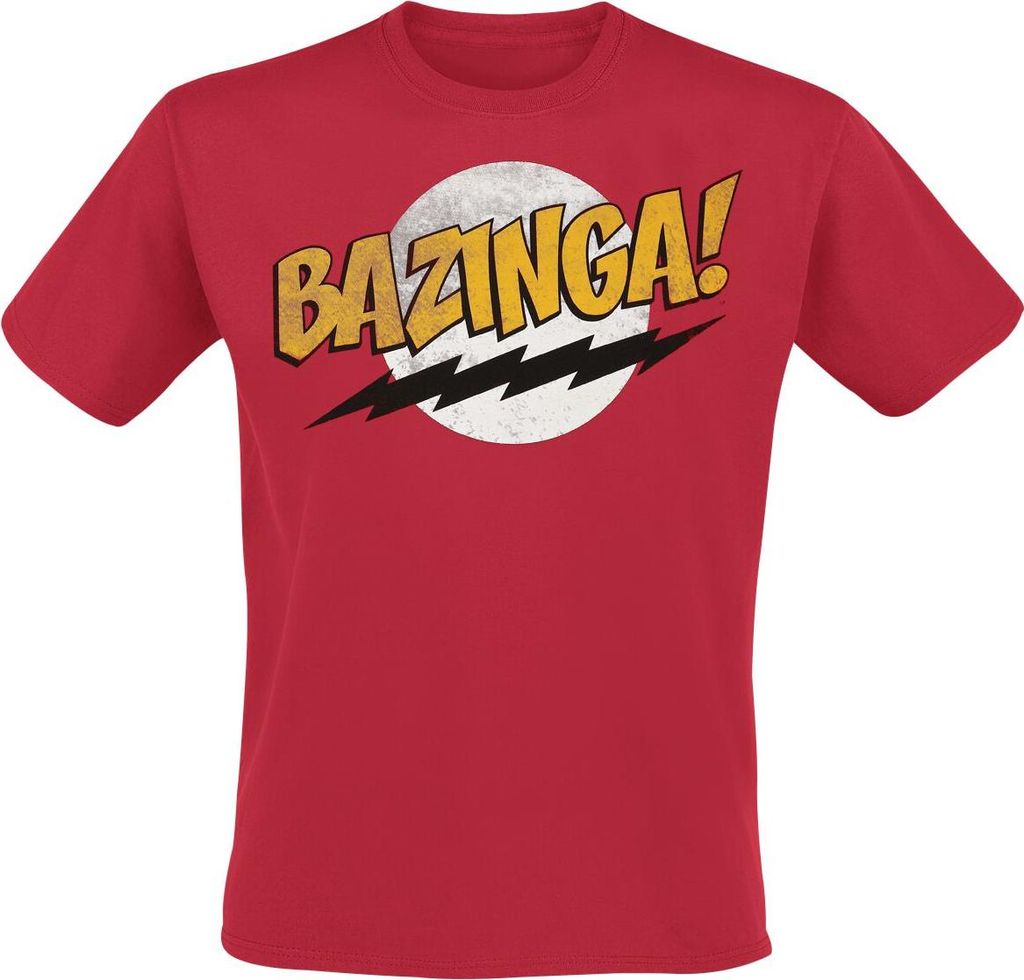 The Big Bang Theory T-Shirt Herren Bazinga rot XL