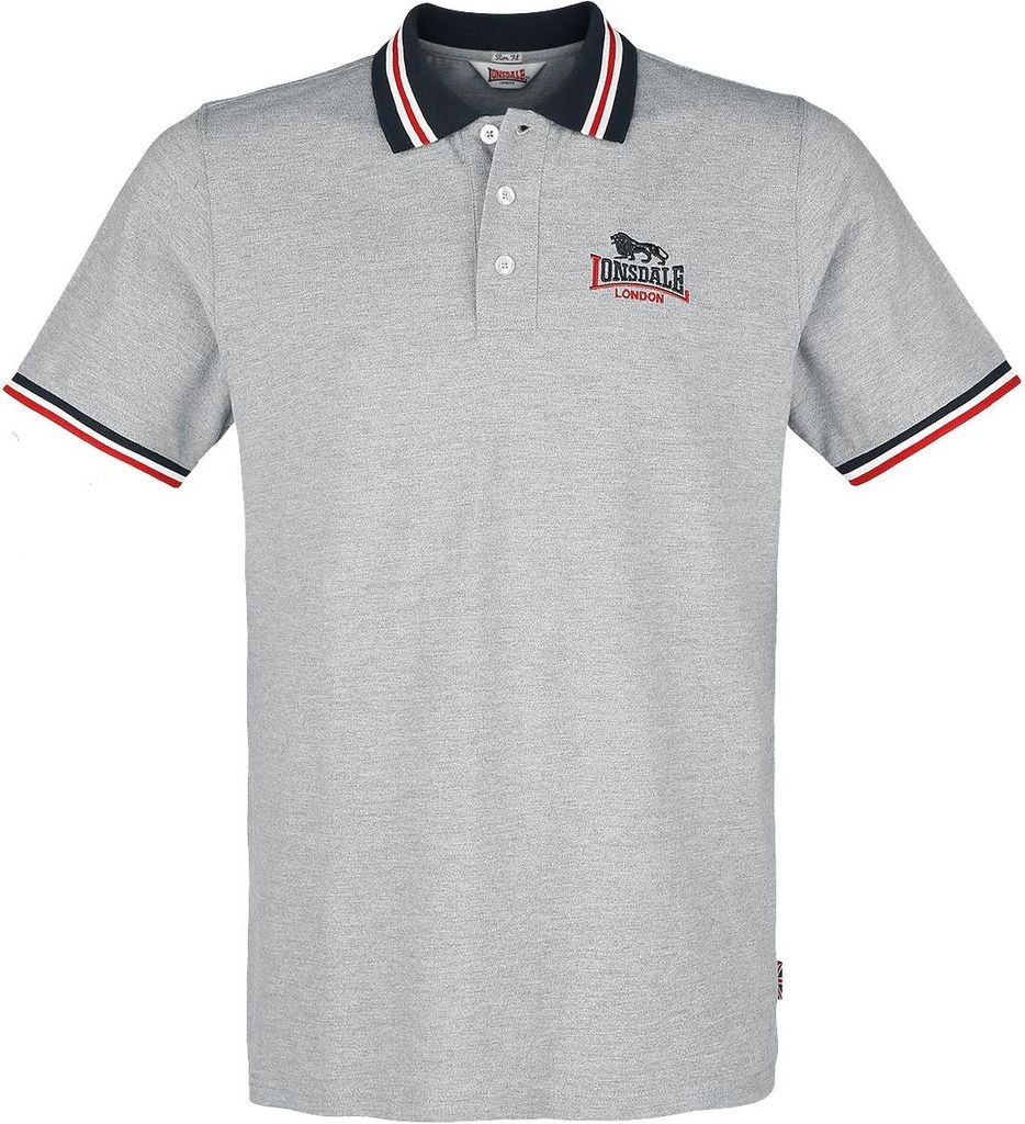 Polo uomo slim fit OCCUMSTER Marl Grigio/Navy/Rosso L Immagine del prodotto 