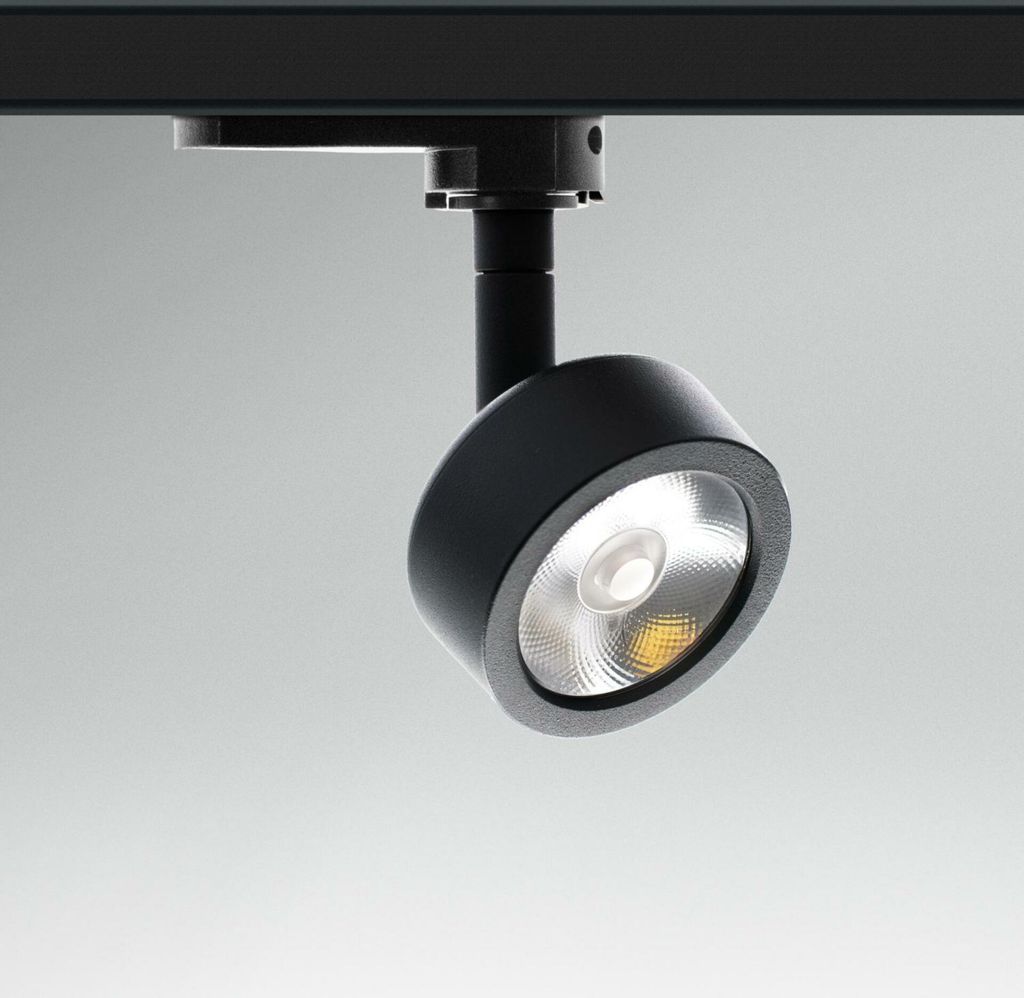 CENTURY Leuchte für Drehstromschienen REGIA SHOP MINI RUND schwarz LED 7W 4000K CRI90 UGR16