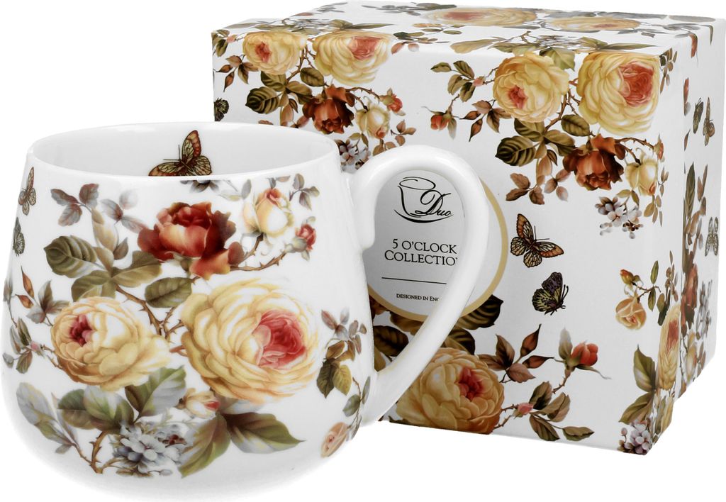 Tazza DUO FLORAL 430 ml ZAHRA Nuova porcellana Bone China Immagine del prodotto 