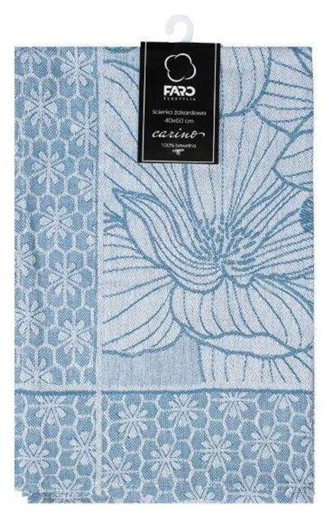 Geschirrtuch, Küchenhandtuch aus Baumwolle 40x60 Carino 011 Blau, Blumen