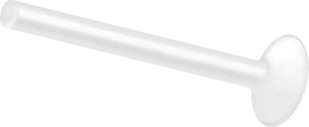 Ohrpiercing, Nasenpiercing PTFE Labret ohne Kugel Transparent Stablänge: 17mm | Stabstärke: 1,2mm