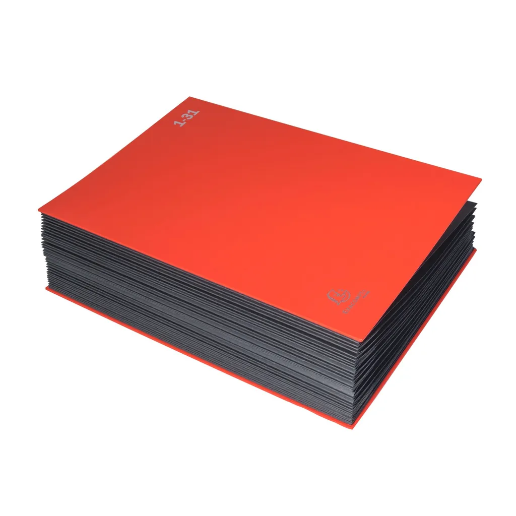 Trieur valisette 32 positions en carte rigide rouge 24x34cm Exacompta - 5