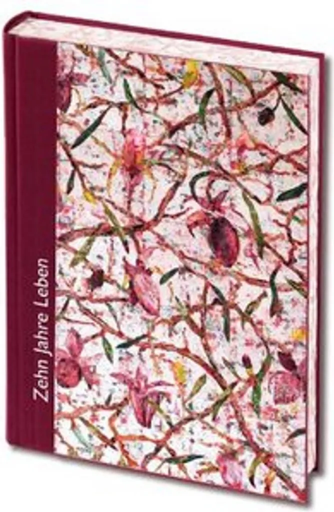 Journal intime 10 ans sans dates bordeaux avec papier premium ligné