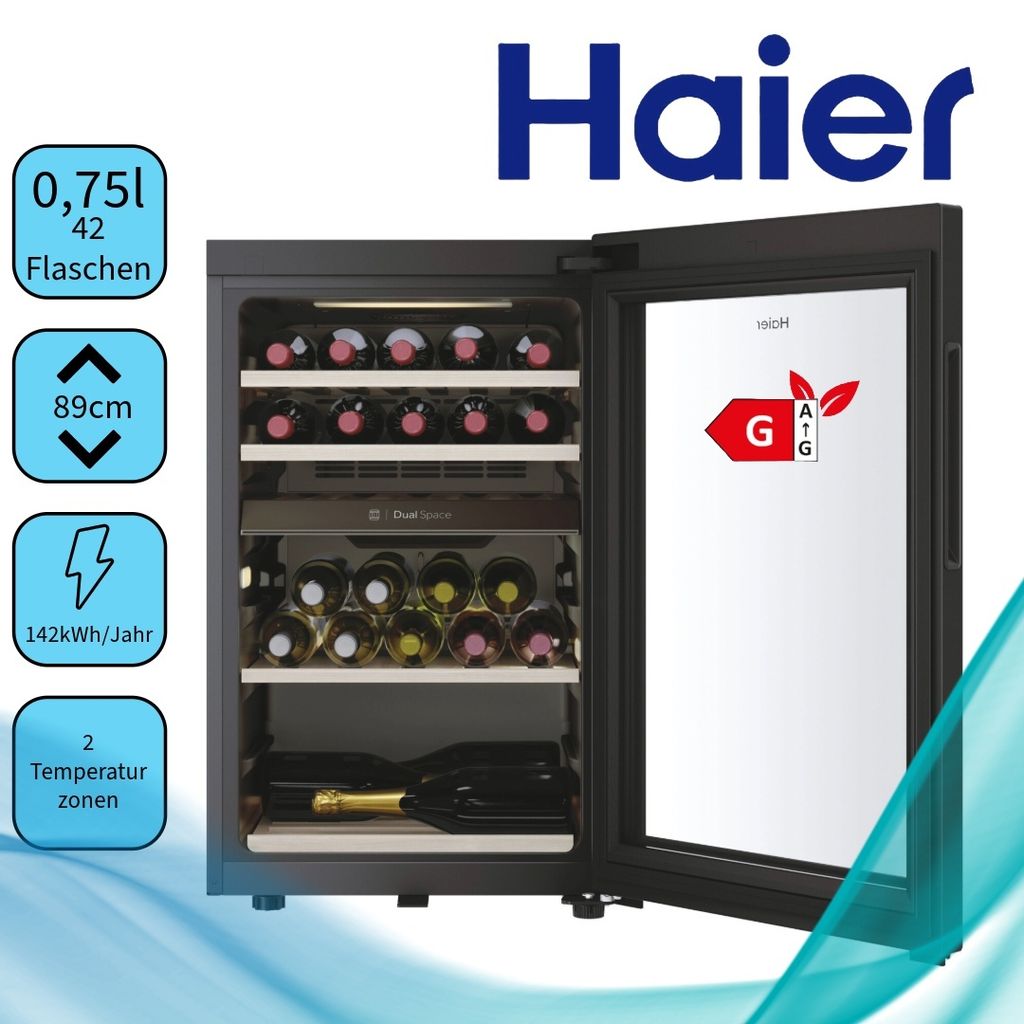 Haier HWS42GDAU1 Cave à vin 42 bouteilles Image du produit 