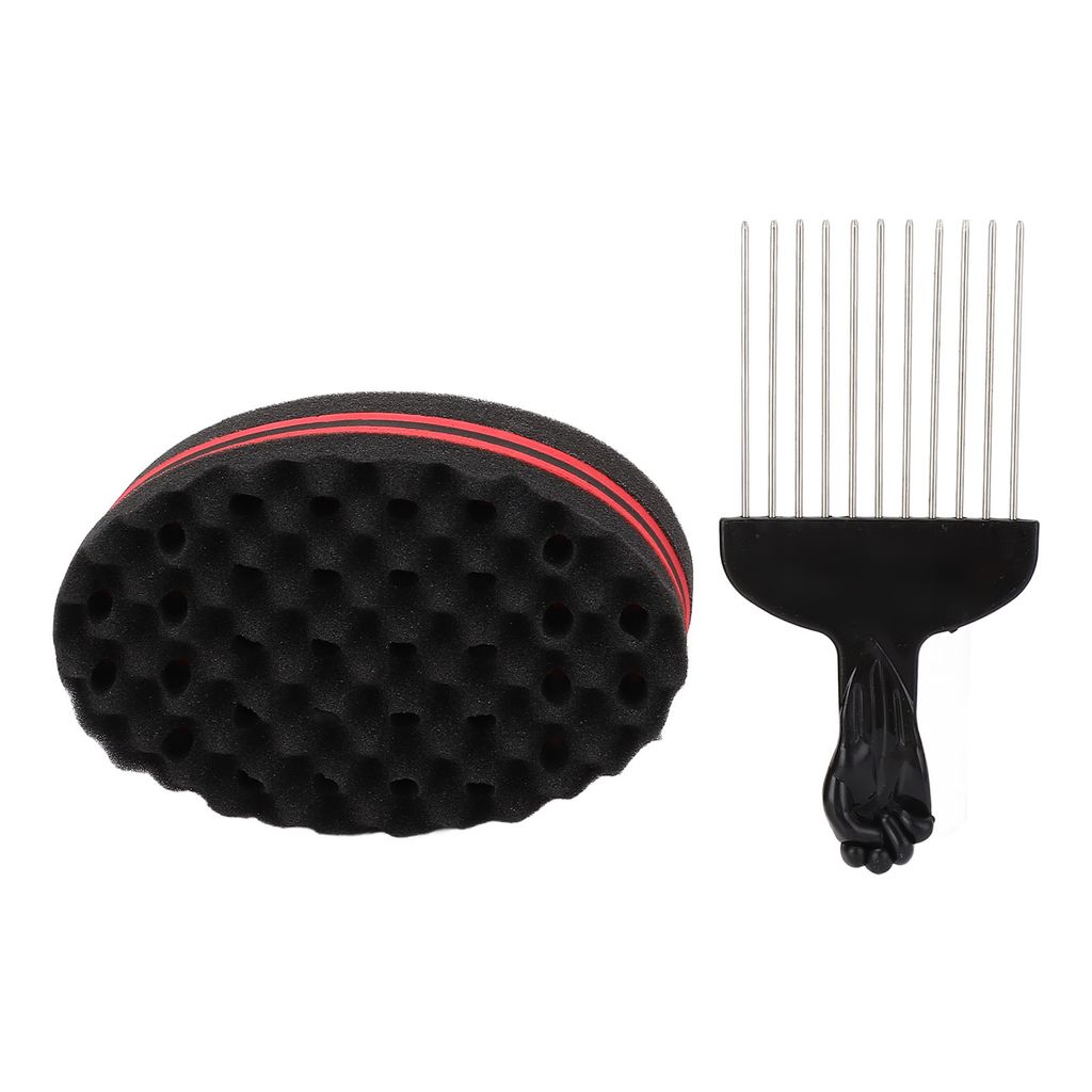 Afro Twist Pick hřeben a houba Set,Afro Twist Hair Comb Obrázek produktu 