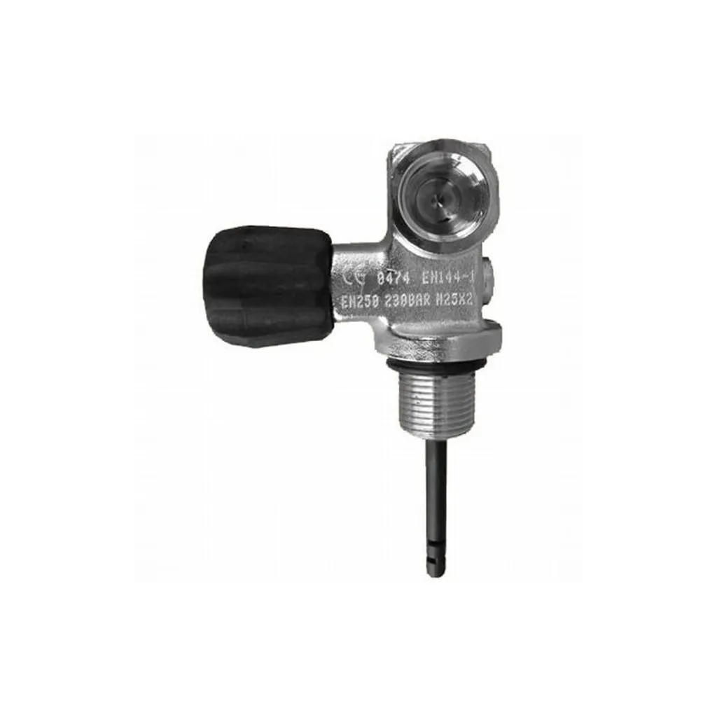 Robinet de bouteille mono 232 bar noir idéal pour plongée loisir