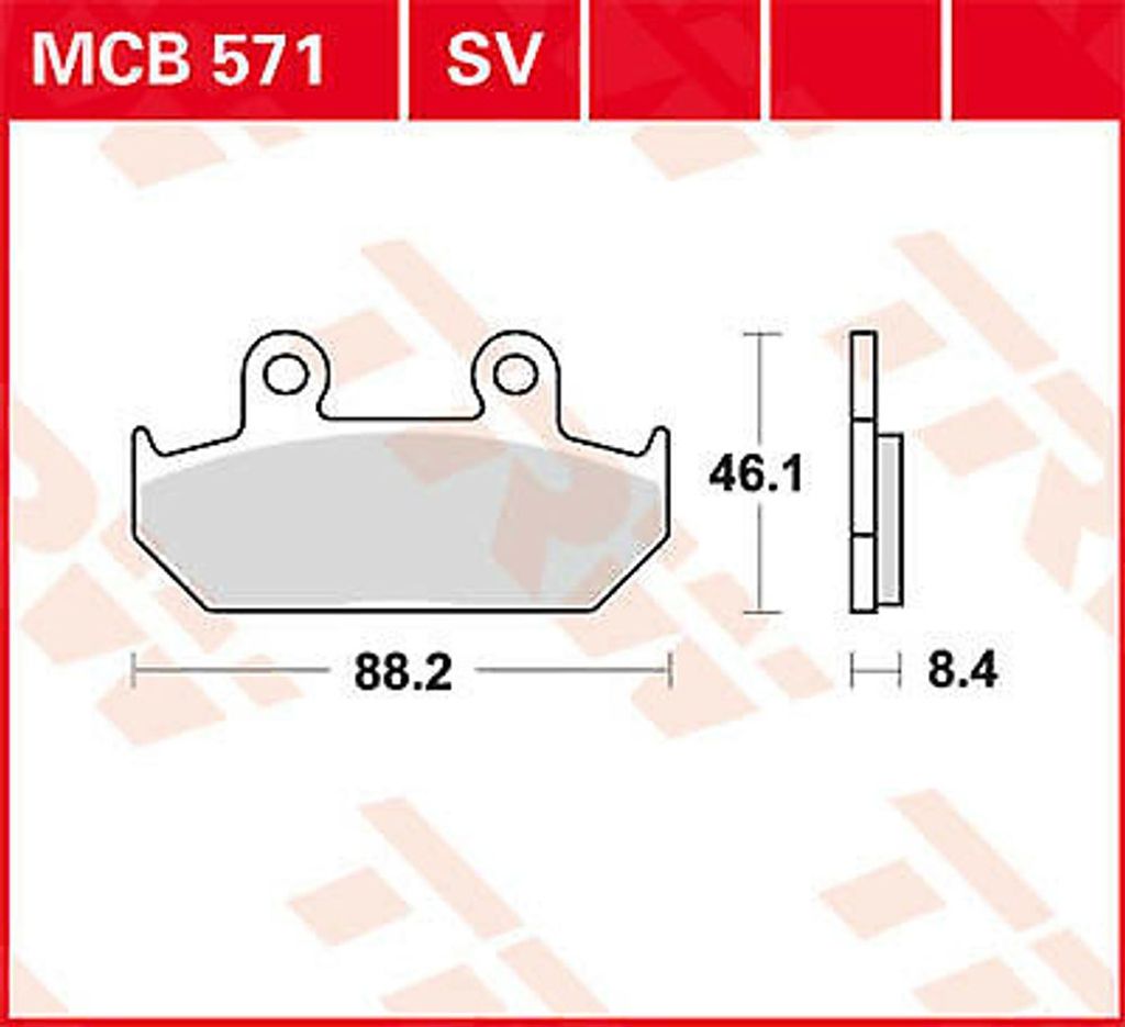 TRW Bremsbelagsatz MCB571SV VT600C PC21 Produktbild 